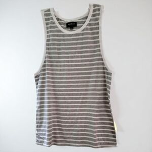 PacSun Gray and White Striped Top